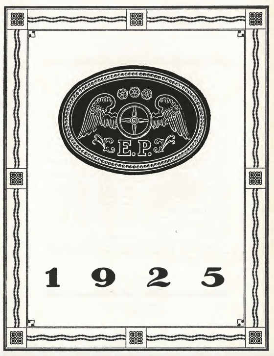 A black and white cover with a oval design
Description automatically generated